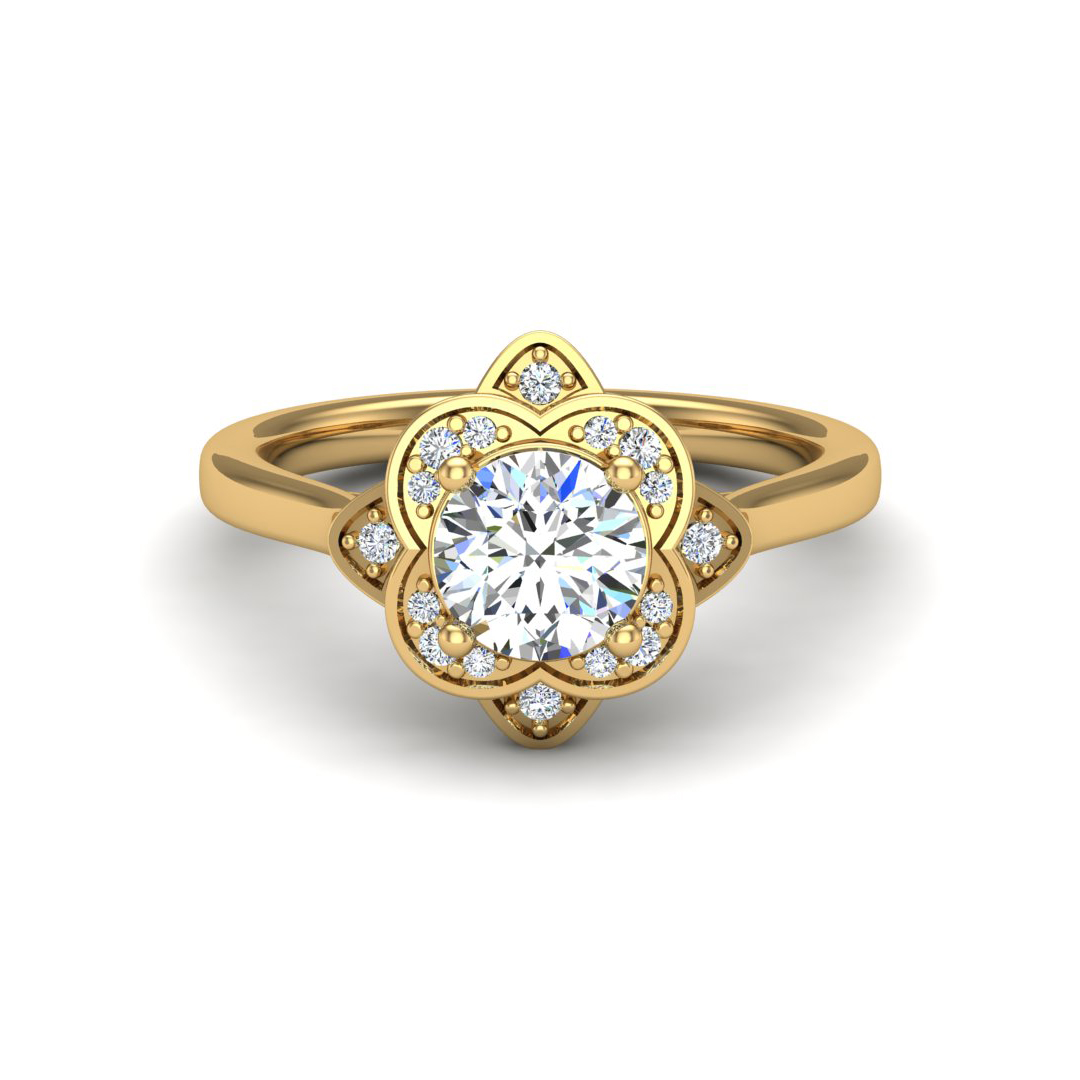 Wren Halo Engagement Ring